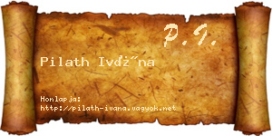 Pilath Ivána névjegykártya